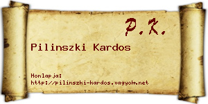 Pilinszki Kardos névjegykártya